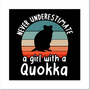 Underestimate Quokka Design girl gift Posters and Art